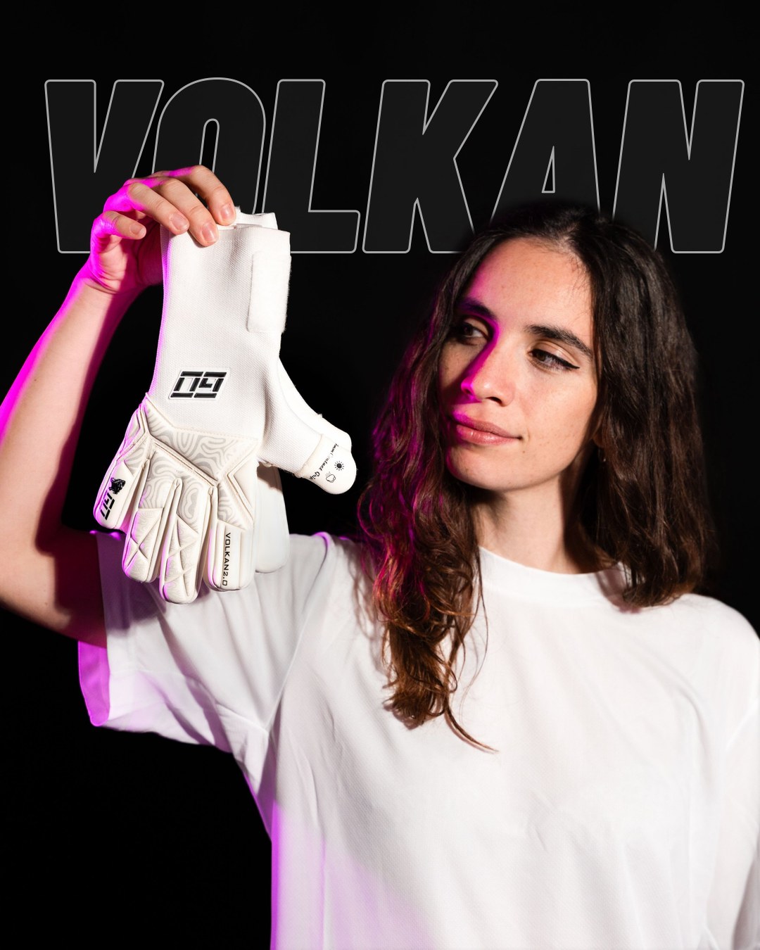 Portiere con i guanti GO Volkan White incrociati