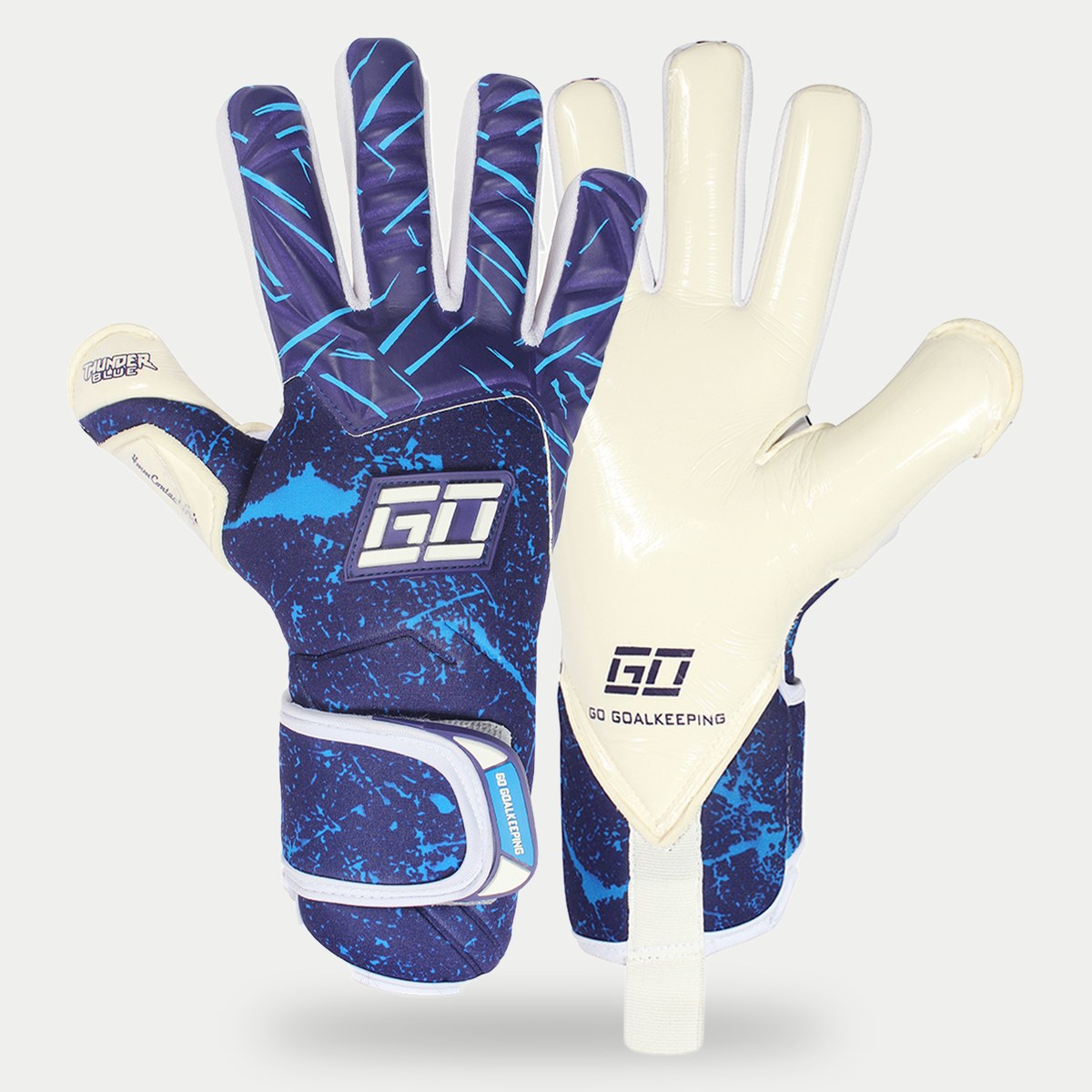 I due lati del guanto GO Blue Thunder