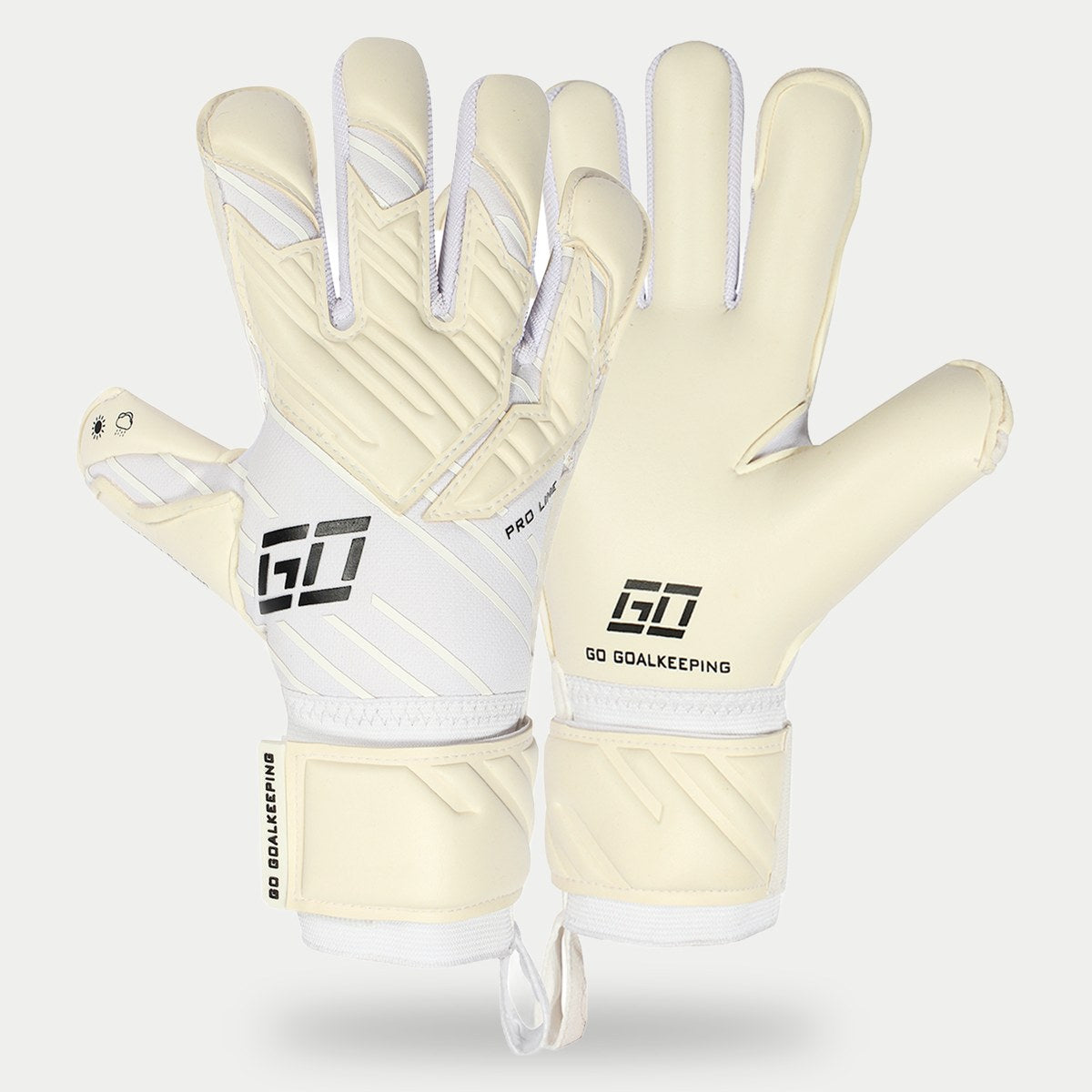 I due lati del guanto GO Pro Line White